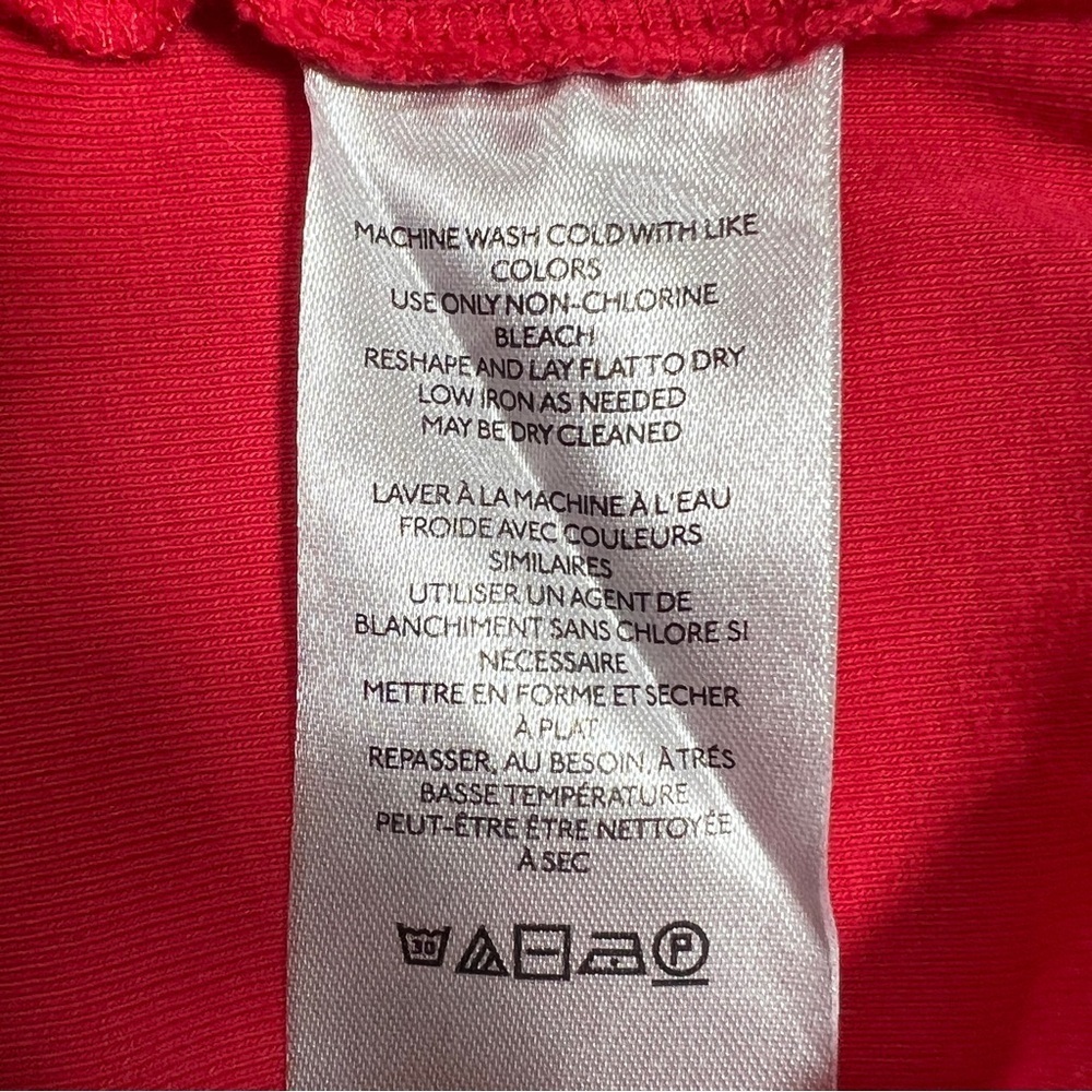 ☀️Mauve by Anthropologie Red Bell Sleeve 100% Cotton Top, Size Extra Small - Picture 8 of 9